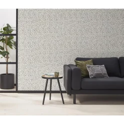 Kwantum Behang Polka Zwart Wit