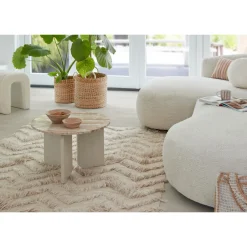 Kwantum Bijzettafel Brez Marmer Taupe ø 60x38 Cm