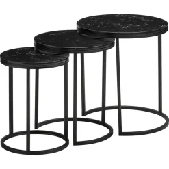 Kwantum Bijzettafel Marzio Zwart ø 34 Cm