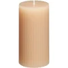 Kwantum Kaars Rustiek Ribbel Beige 10 Cm