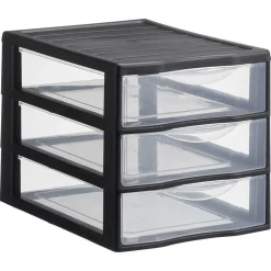 Kwantum Ladekast 3 Lades Zwart