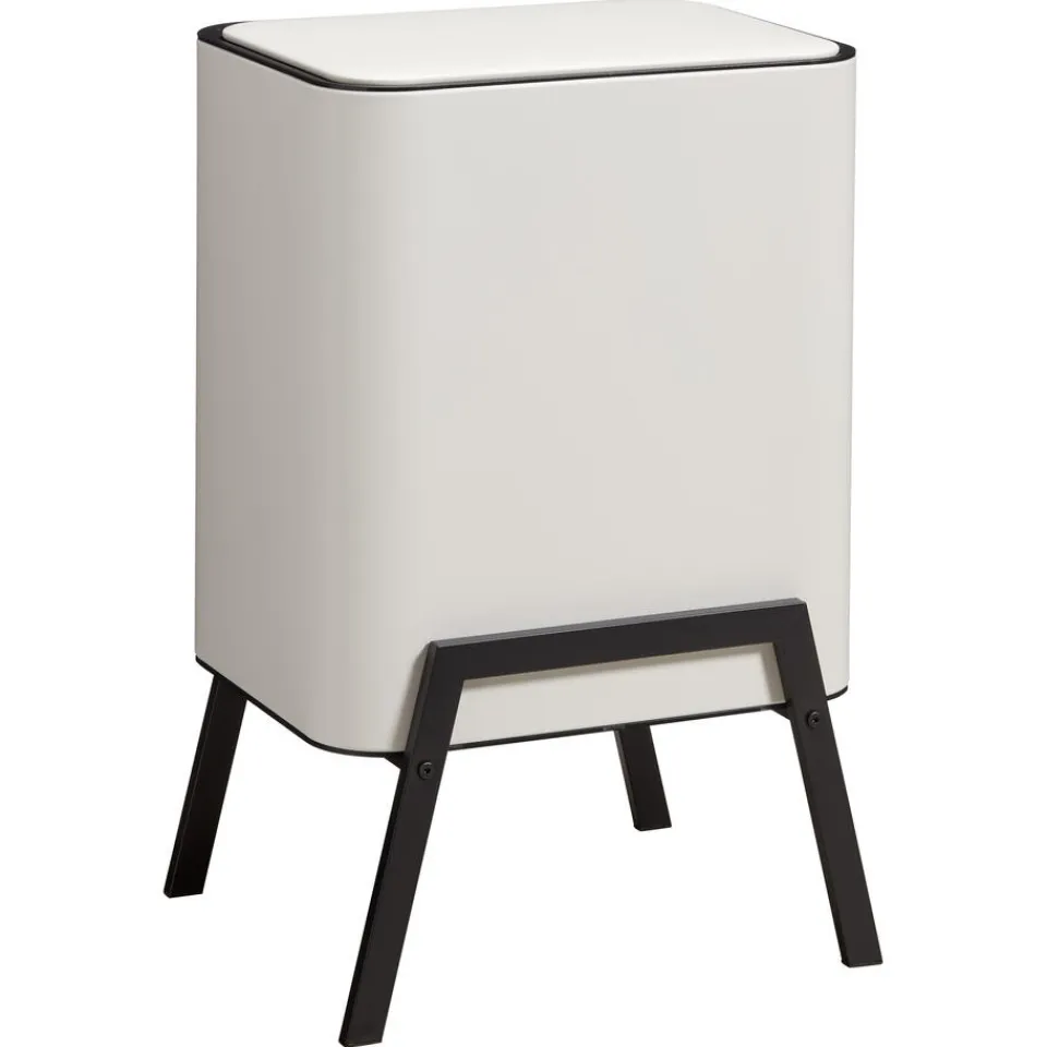 Kwantum Prullenbak Op Pootjes 2X 12,5 Liter Beige