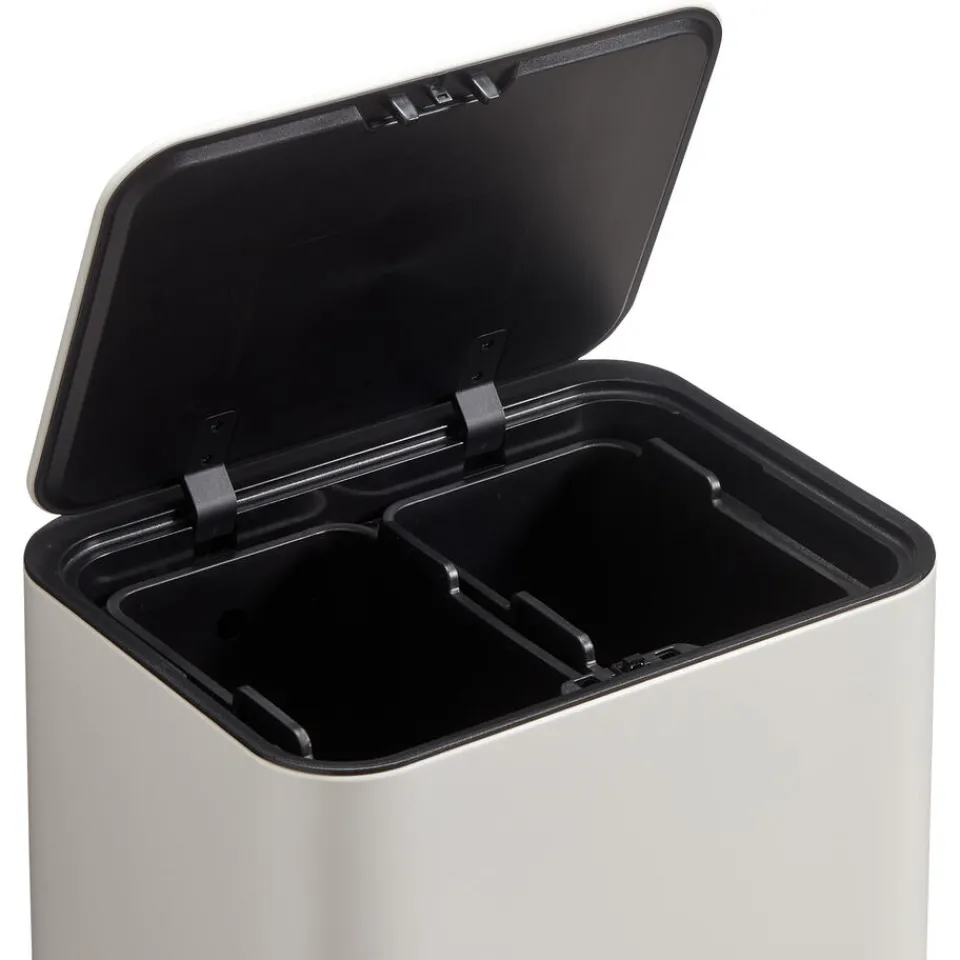 Kwantum Prullenbak Op Pootjes 2X 12,5 Liter Beige