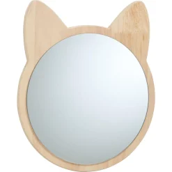 Kwantum Spiegel Kat Hout