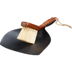 Kwantum Stoffer En Blik Hout Zwart