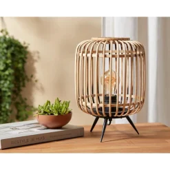 Kwantum Tafellamp Bia Zwart Naturel