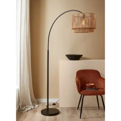 Kwantum Vloerlamp Cilen Zwart Bruin