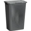Kwantum Wasmand Rattan Ruit Antraciet 50 L